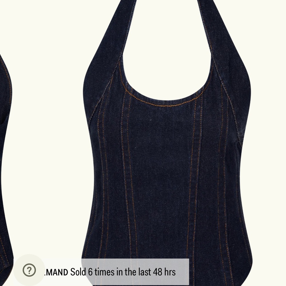 Meshki denim corset Halter Top